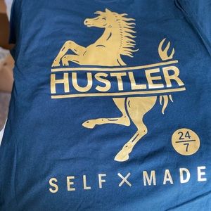 New!! Hustler Self Made Blk Shirt